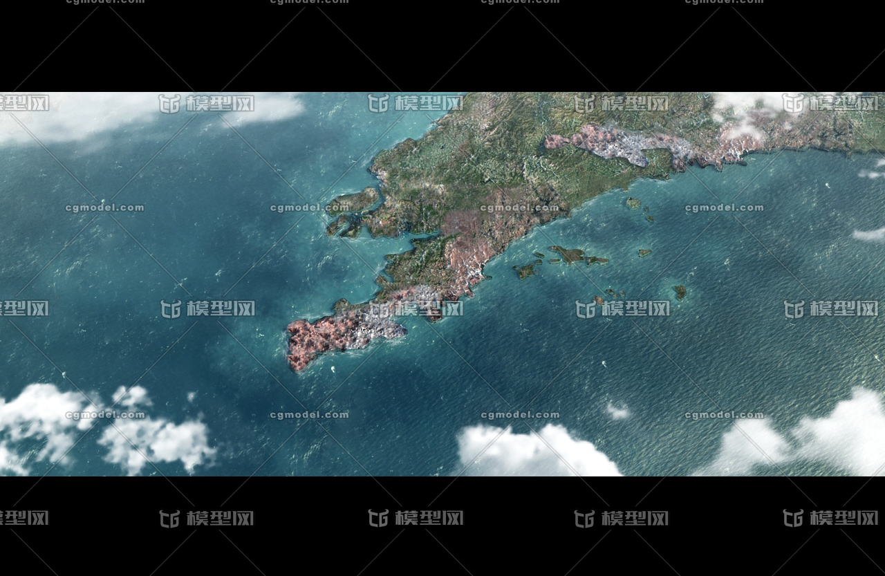 大连,航拍,未来,科幻,云,辽宁,大海,沿海,黄海,渤海,地质地貌,卫