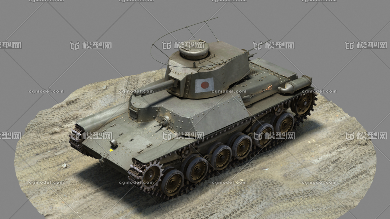 二战日本97式坦克 小豆轻型坦克 装甲车