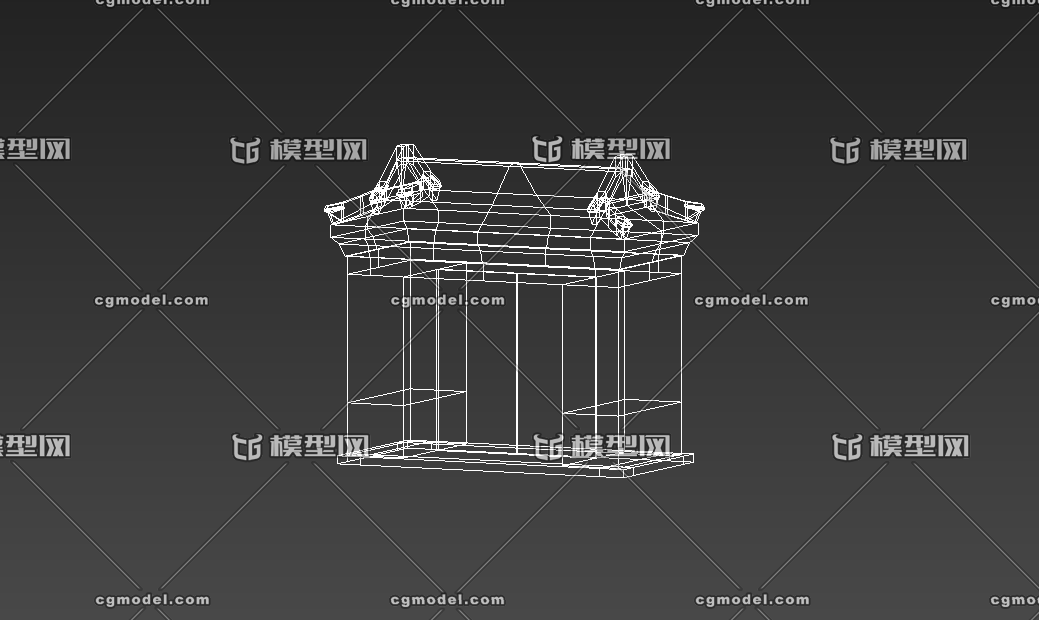 中式古建 角门_古代建筑模型作品_建筑历史建筑_cg模型网