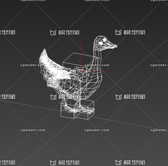 游戏鸭子的模型 带骨胳动画