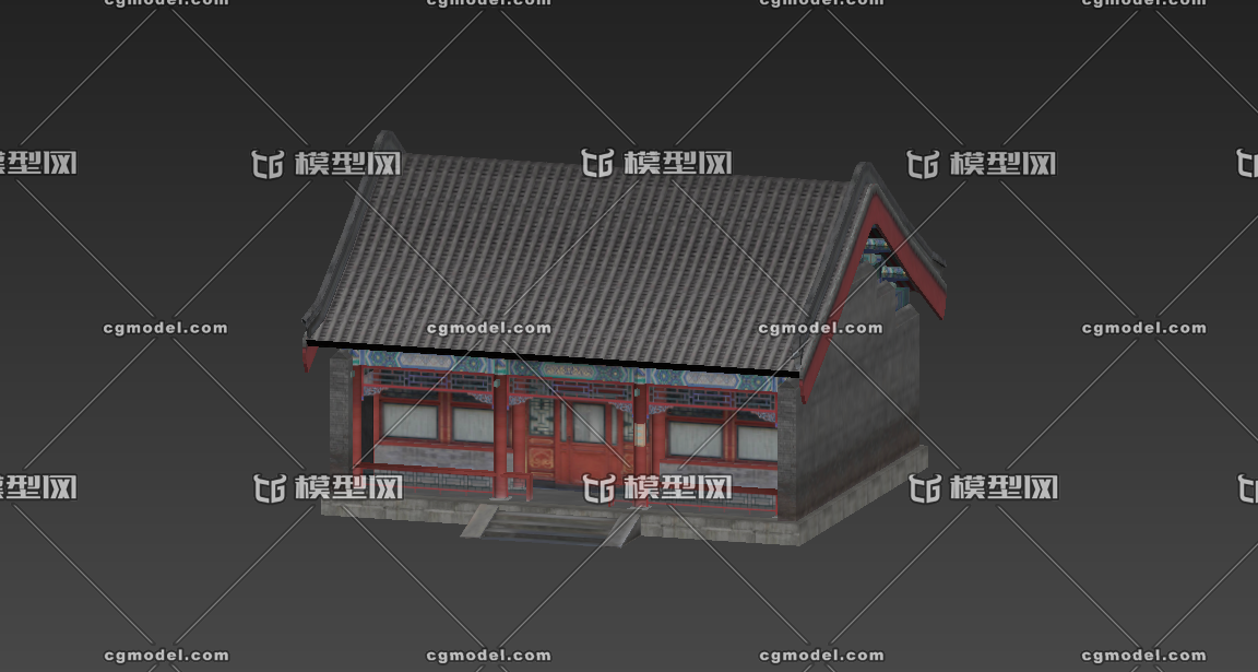 中式建筑 古建 宫殿 悬山式建筑