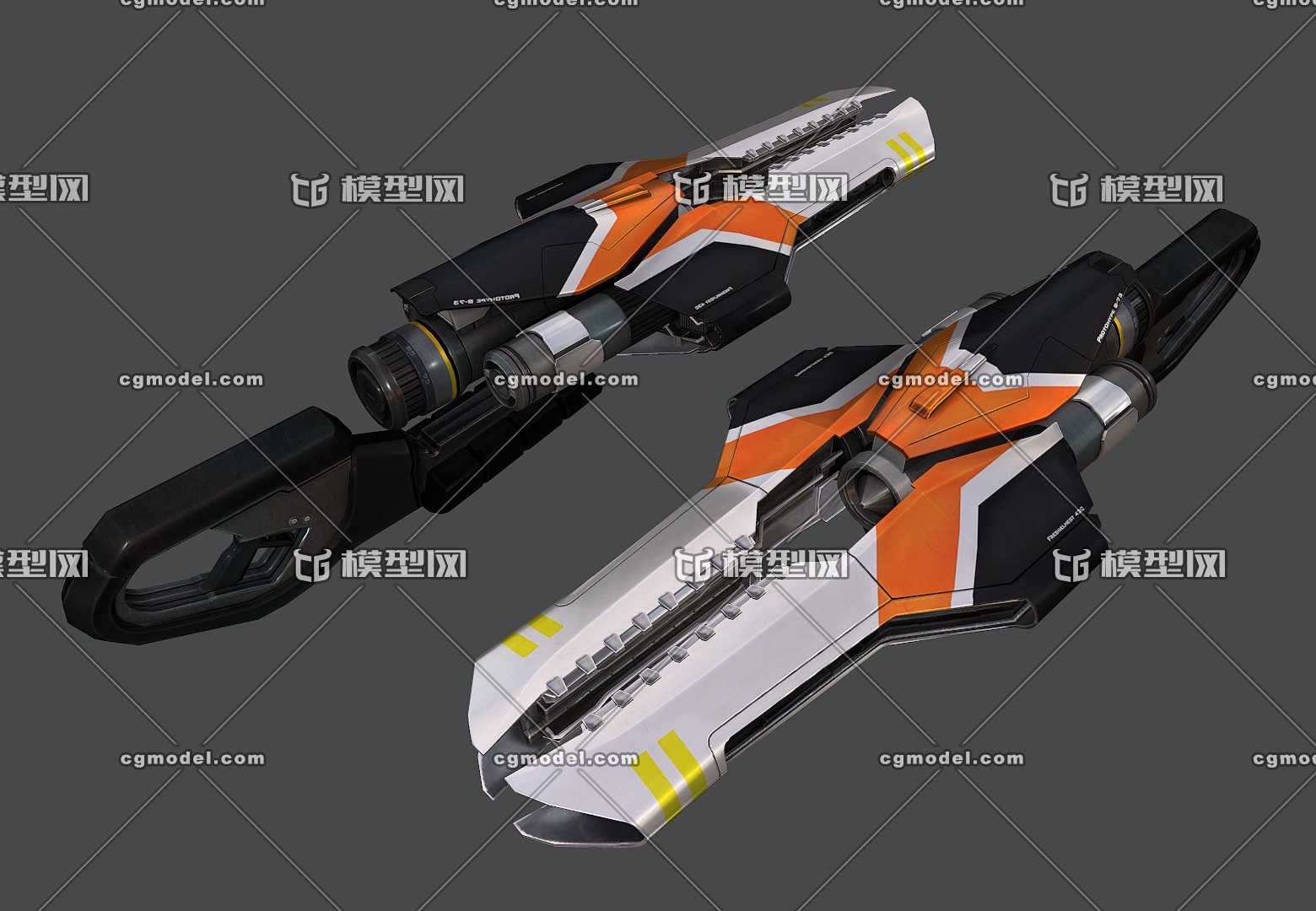 科幻系多管激光枪 加特林镭射枪 科幻枪械