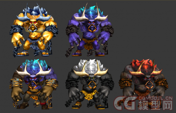 lol英雄联盟 牛头人 5种 颜色(maya max fbx obj)格式免费