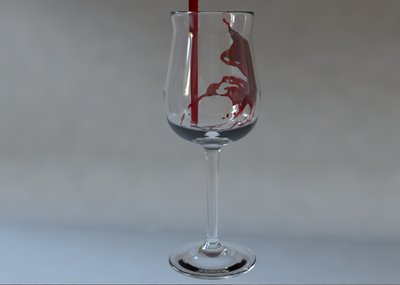 realflow+C4D渲染出来的红酒动画