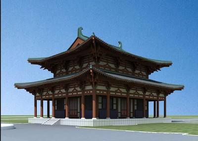 大雄宝殿 五间重檐大殿 五间大殿 重檐大殿 唐代建筑 唐代重檐大殿 唐