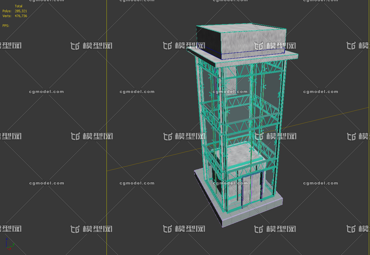 二层商业观光电梯_苏州空间-模型作品_机械/器械工业设备_cg模型网