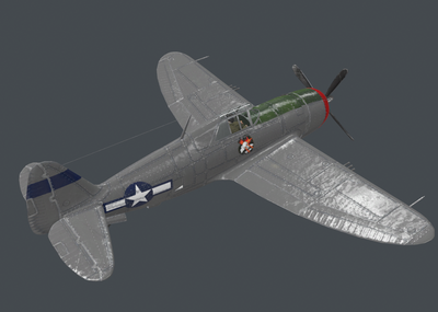 二战名机美国\/国军P47 P-47 雷电 奶瓶 战斗机