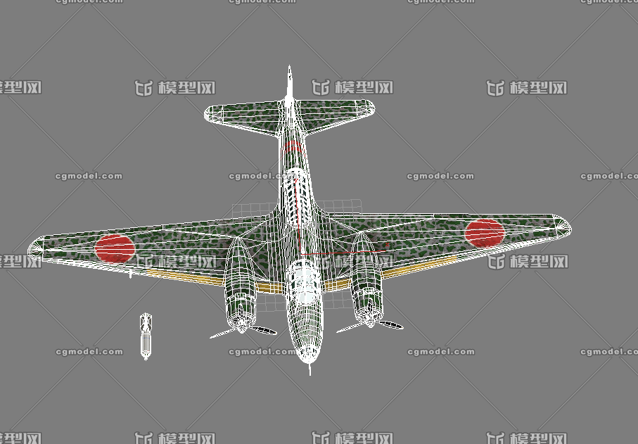 二战日本97式重爆击机 ki21轰炸机 97式轰炸机 ki-21