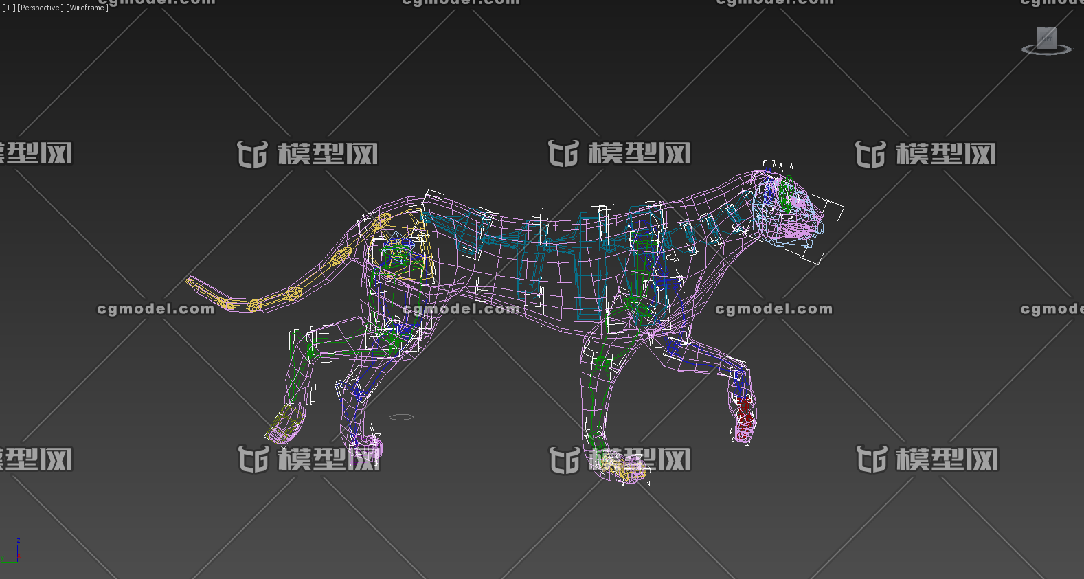 猎豹模型bip骨骼绑定行走及奔跑动画