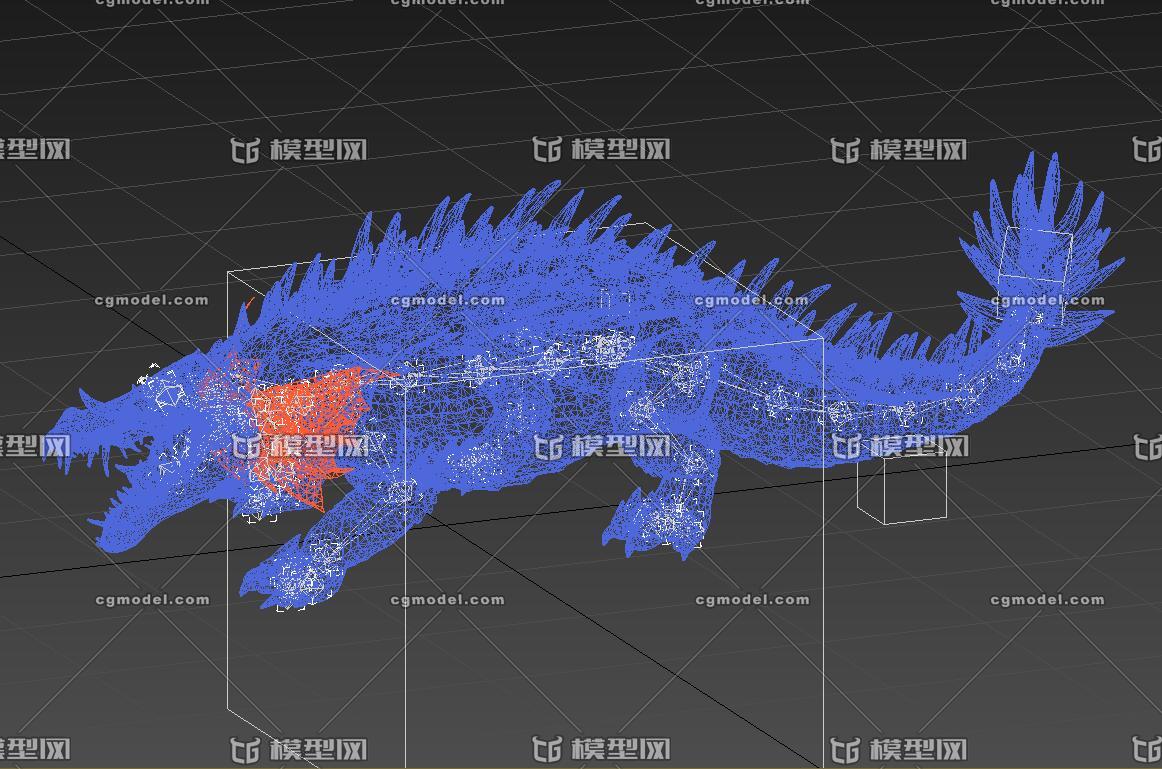 狂暴巨兽变异巨鳄 影视动画级别 带绑定 _436437作品_动物哺乳_cg模型