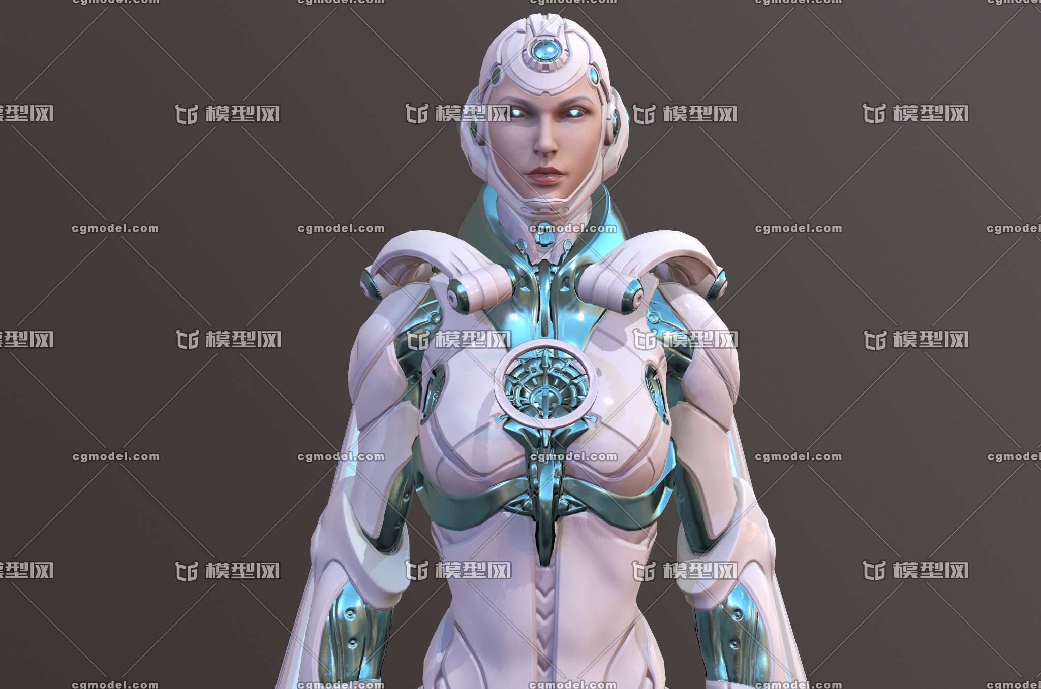 精致 未来 科幻 机器人 女飞行机器人 机械 机甲 铠甲