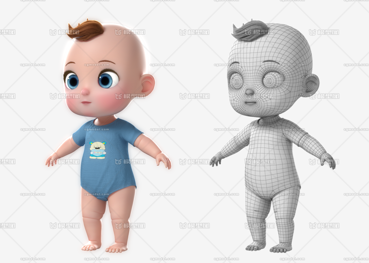 卡通婴儿双胞胎【带绑定】