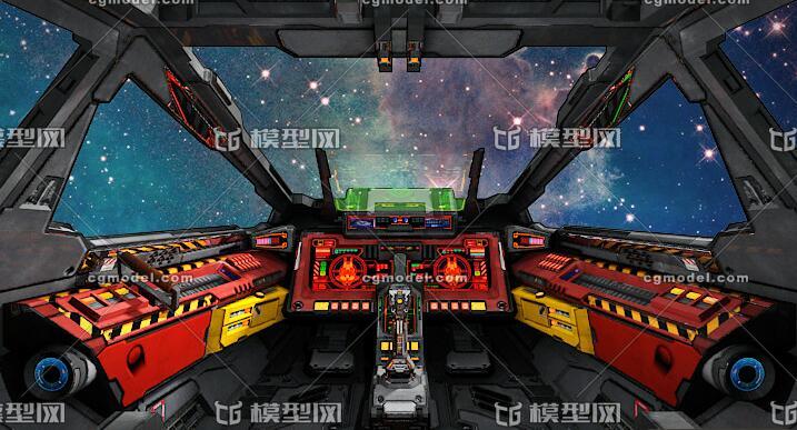 科幻飞行器驾驶舱 vr太空漫游 科幻战舰 -宇宙飞船