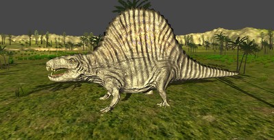 次时代模型_恐龙_异齿龙_长棘龙_带法线贴图