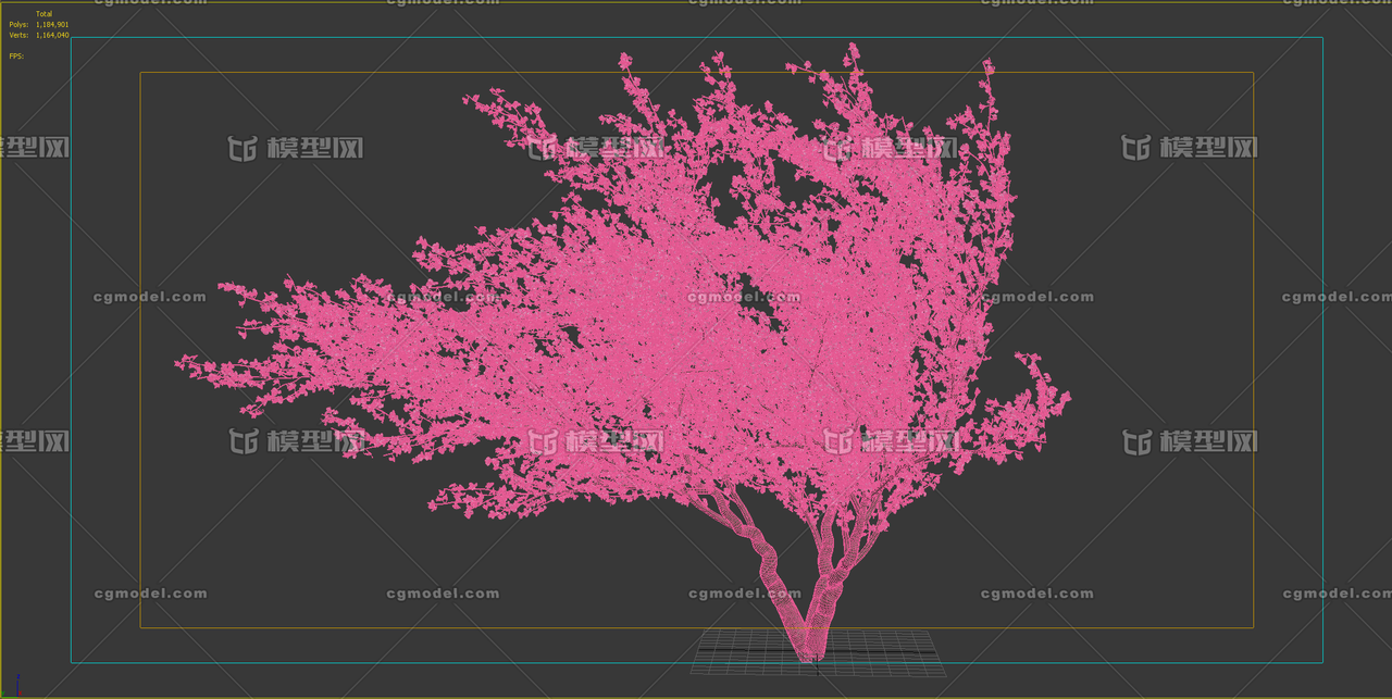 动态海棠树,动态花树, 内附gif动态预览-cg模型网