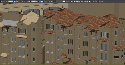西班牙风格欧式商业街小区 可用于主题乐园公