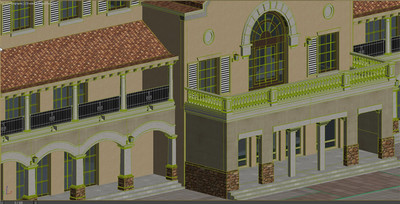 西班牙风格欧式商业街小区 可用于主题乐园公