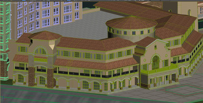 西班牙风格欧式商业街小区 可用于主题乐园公