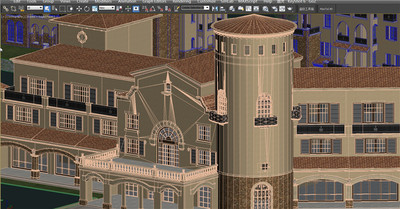 西班牙风格欧式商业街小区 可用于主题乐园公