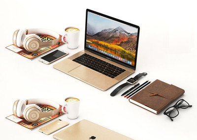 超写实苹果笔记本手机手表魔声耳机 beat耳麦