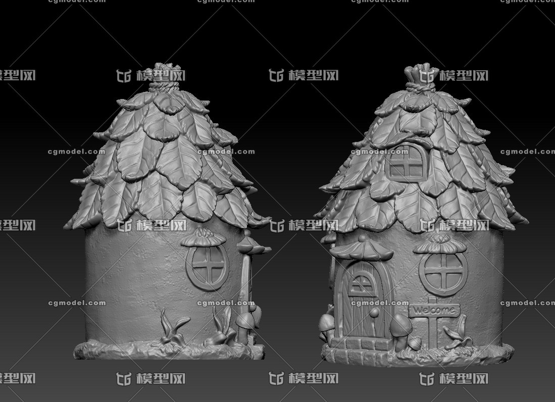 雕塑 建筑 房子 小房子 stl obj zbrush4r6