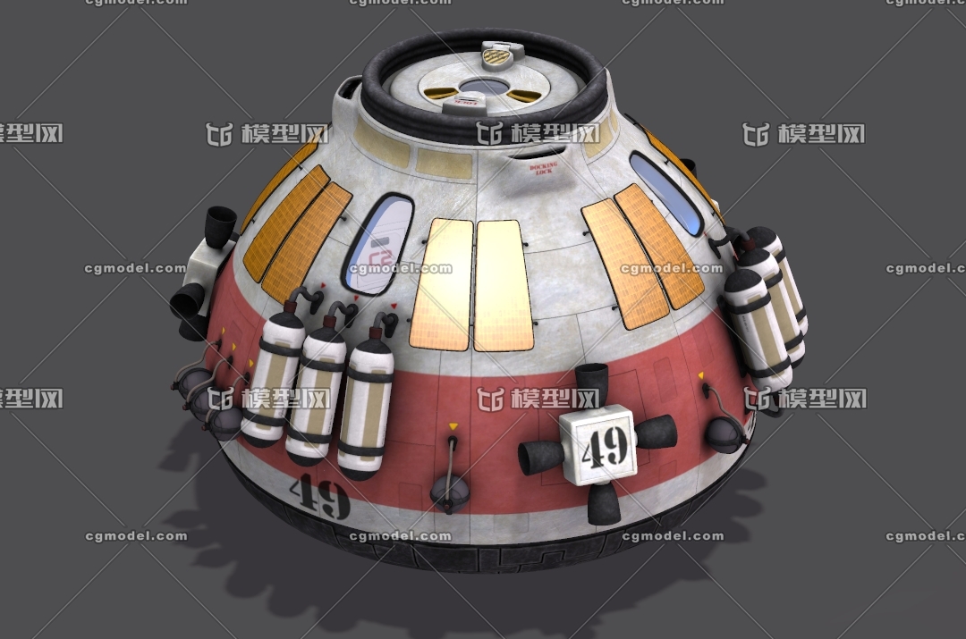 救生舱 escape pod capsule 应急救援舱 太空飞船 空间站 飞船逃生舱