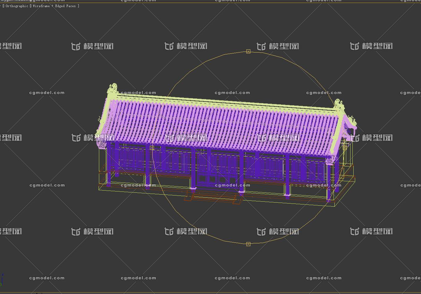 古建寺庙厢房建筑
