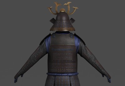 写实 日本武士铠甲 战国时代将军服饰 日本古代