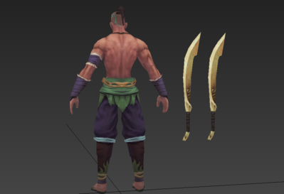 古代人物沙漠劫匪强盗刺客土匪双刀战士刺客