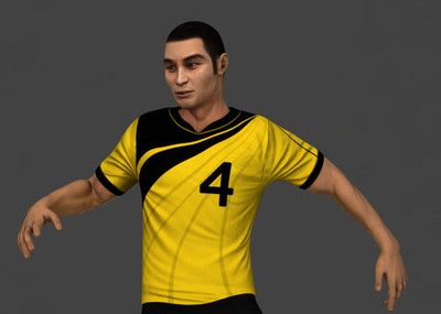 3dmax模型-足球运动员-有7个动作