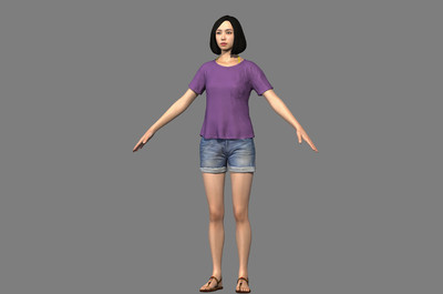 休闲装女人 大学生 夏装美女 穿T恤拖鞋短裤的