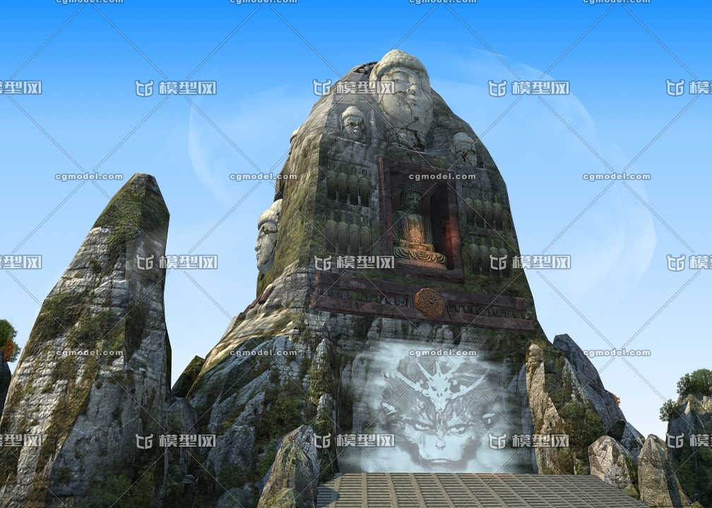 五指山(带动画) 山 西游 美猴王 佛祖山 菩萨-美猴乐园 5d剧院吸引
