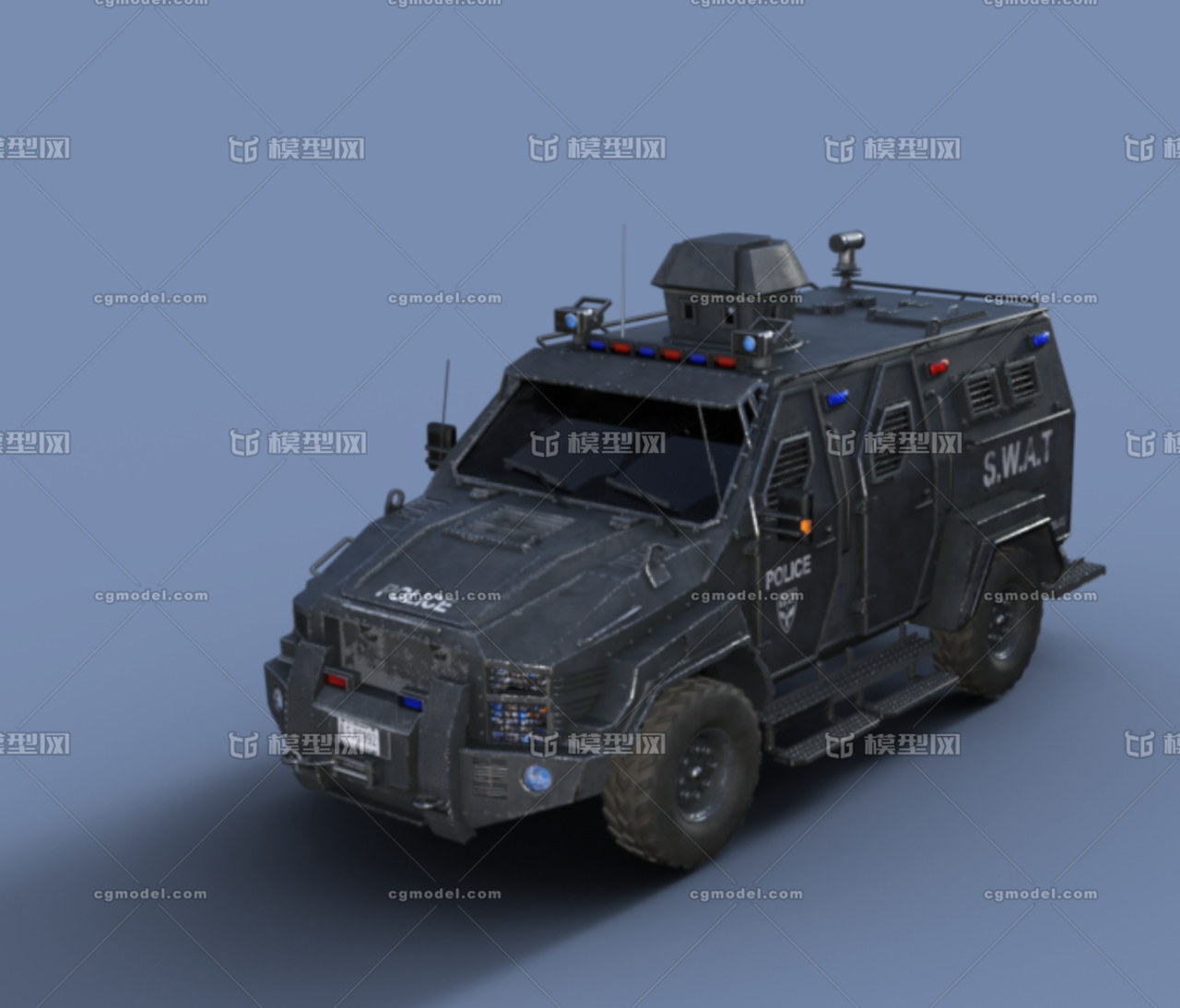 高清特警装甲车,4k 贴图,含swat警_cnccool作品_车辆