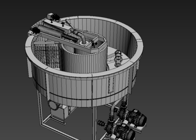 污水处理设备 _绿豆芽作品_机械/器械工业设备_cg模型网