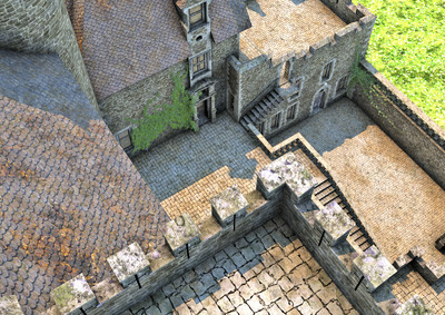 次世代 超写实 中世纪城堡 欧洲城堡 堡垒 西式城堡 西方建筑 古建