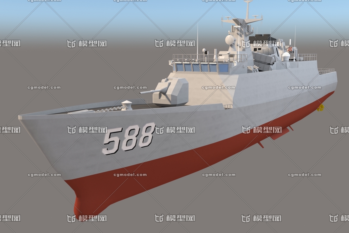 056型护卫舰  中国人民解放军海军056型轻护卫舰 (包含obj文件 和模型
