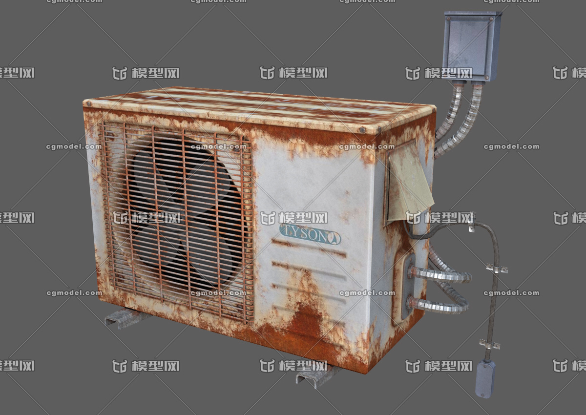 次世代 抽风机 简模 空调机箱 老旧空调 破烂空调 破旧空调 生锈空调