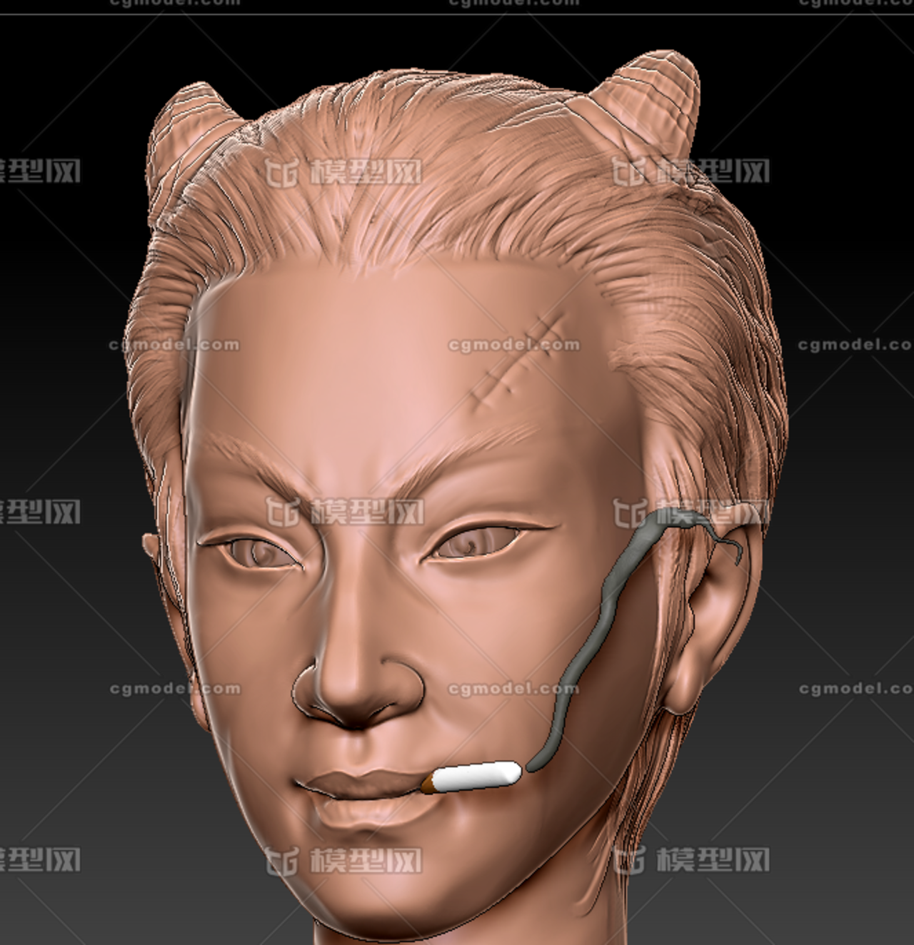 人头像雕塑,3d打印-男人-人物-yuezengkuan-cg