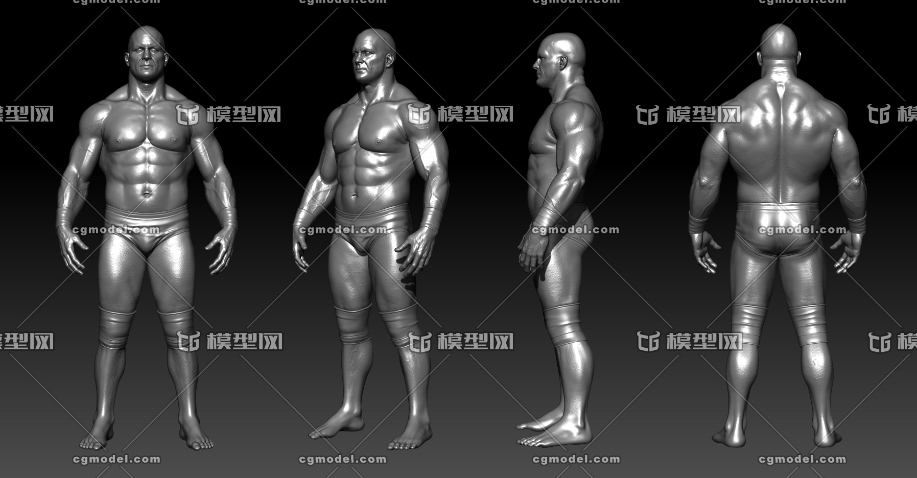 男性 男性人体 男人 高模 zbrush 裸模 肌肉 肌肉男 基础人体模型