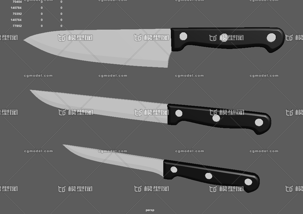 刀具水果刀_wentao0925作品_生活用具五金工具_cg模型网