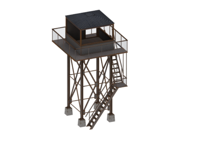 手绘 塔楼 瞭望塔 瞭望楼 观察楼 观察塔 军事亭岗哨 卡口 铁塔 监狱