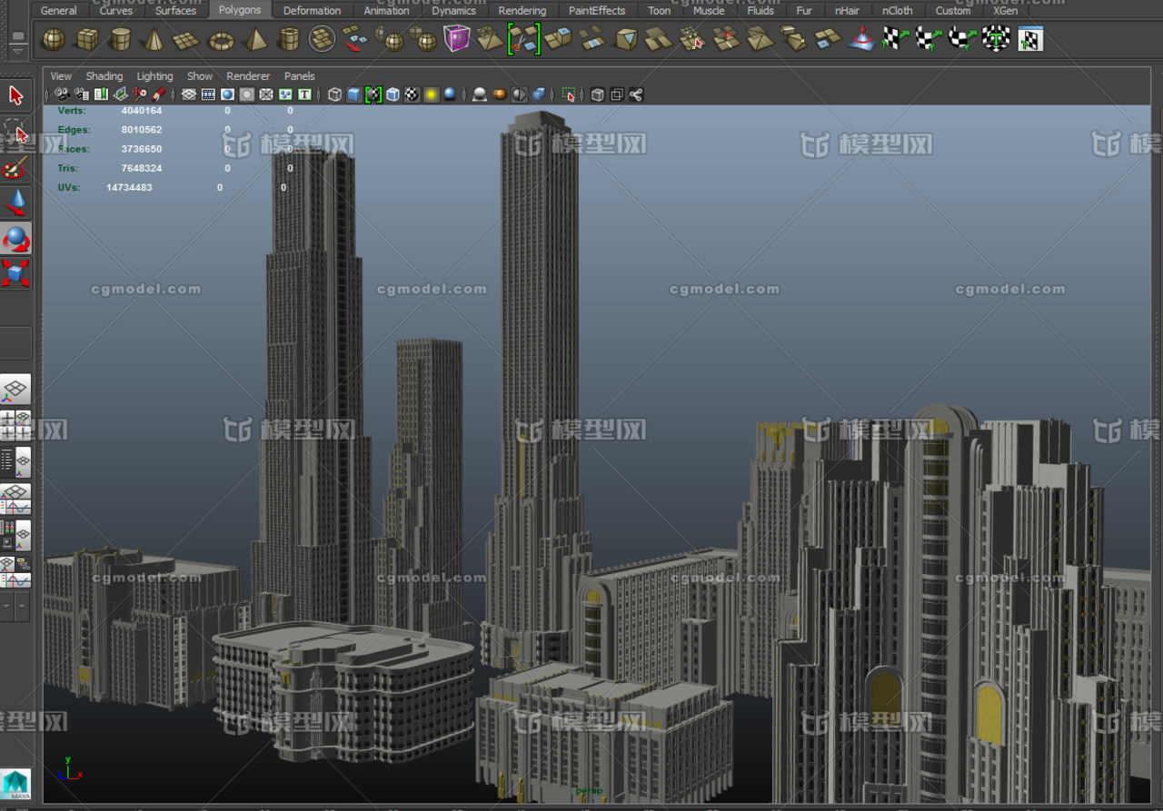 现代大楼 高楼大厦 写字楼 科幻城市大楼_ancher作品_建筑商业办公_cg