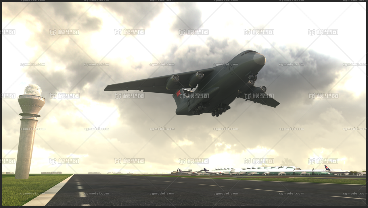 件、运20运输机动画 、运20尾舱 Y20、国产运