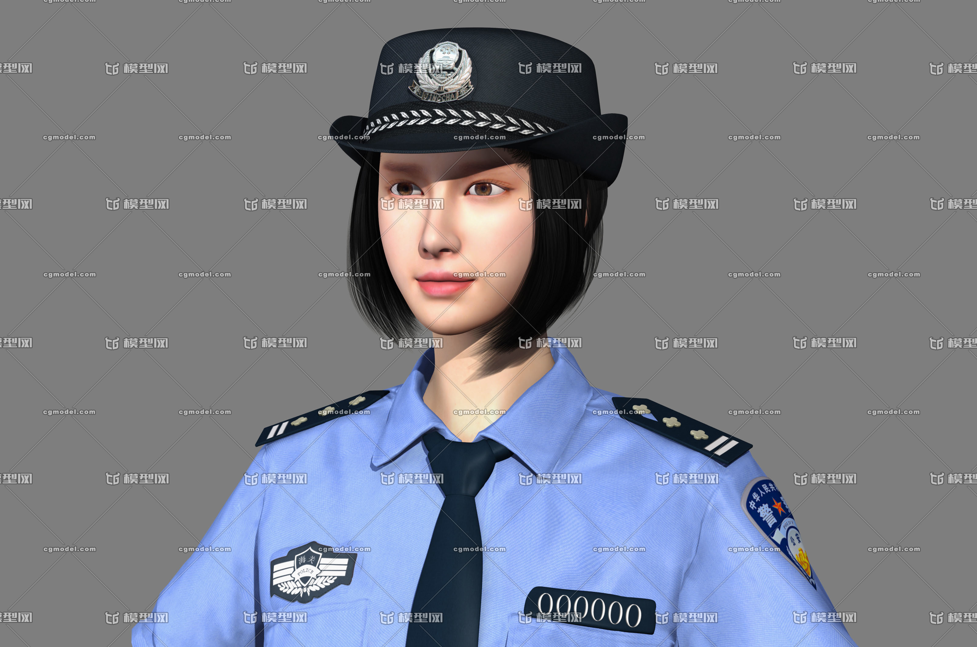 写实警察 短袖女警察 美女警察 交警 人民警察 公务员