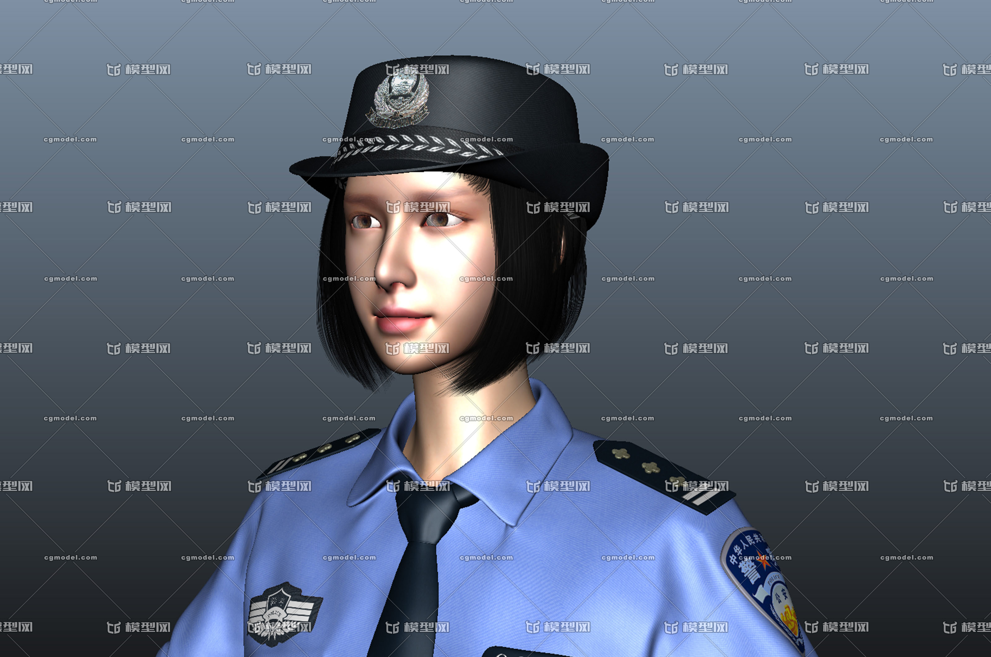 写实警察 短袖女警察 美女警察 交警 人民警察 公务员