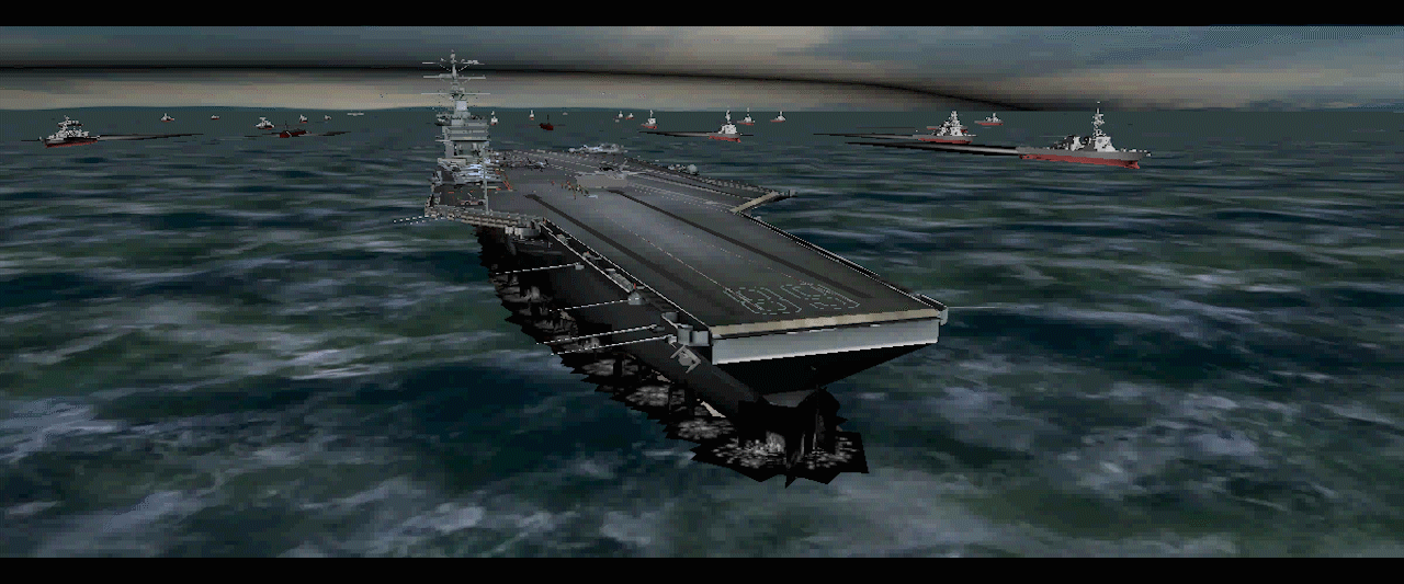 航母军舰 3d动画场景 大海战争 巡洋舰 护卫舰 潜水艇 战斗机 飞机