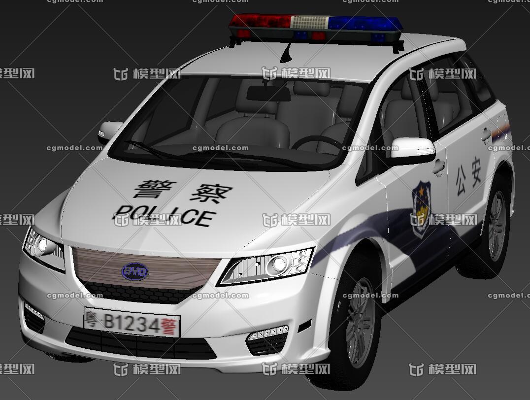 深圳纯电动警车 比亚迪e6 新能源 模型未塌陷 ——(不