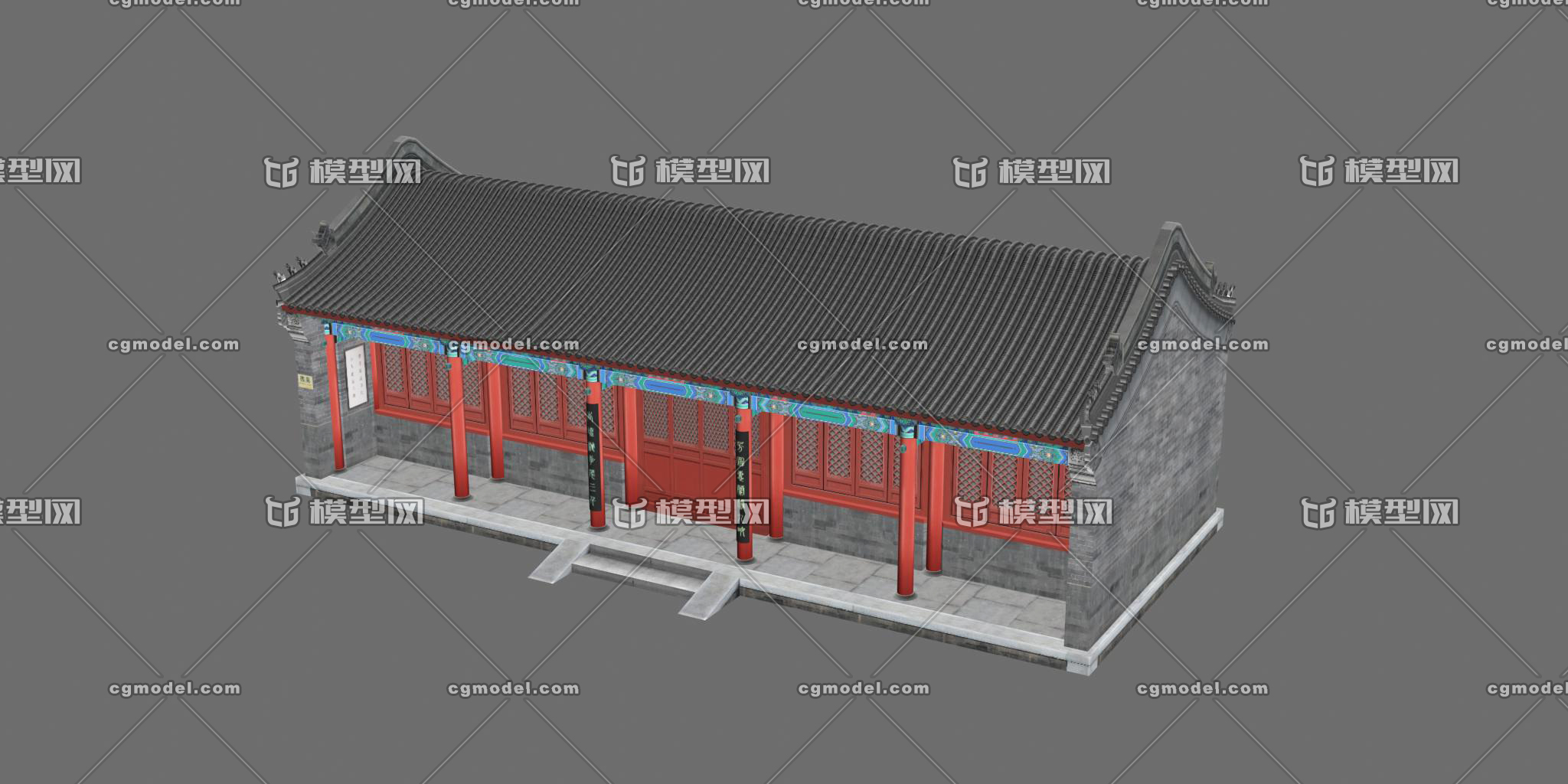 古建厢房 5间型 园林建筑