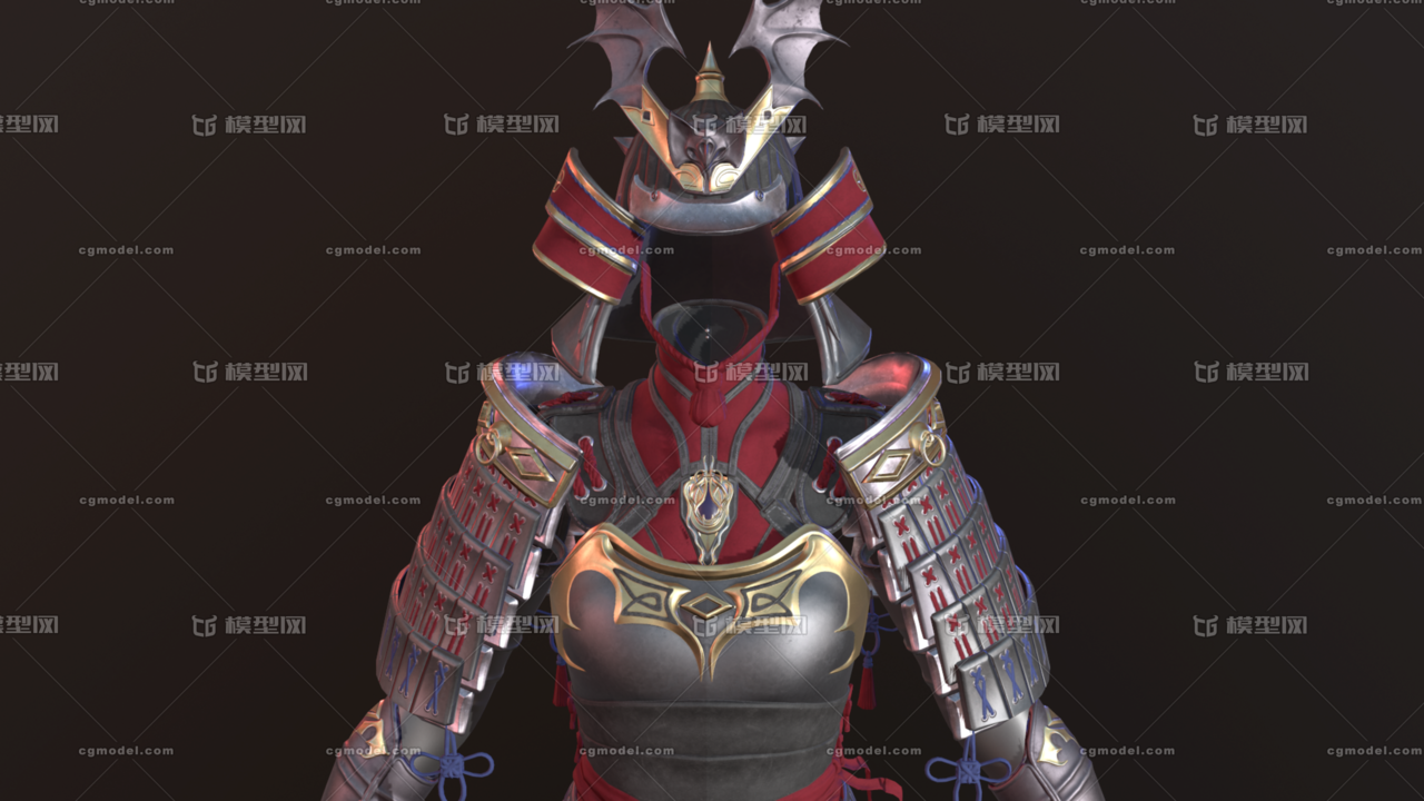 精细pbr 日本 武士服装 盔甲 铠甲 武将 鬼武者 4k贴图 幕府时代服装