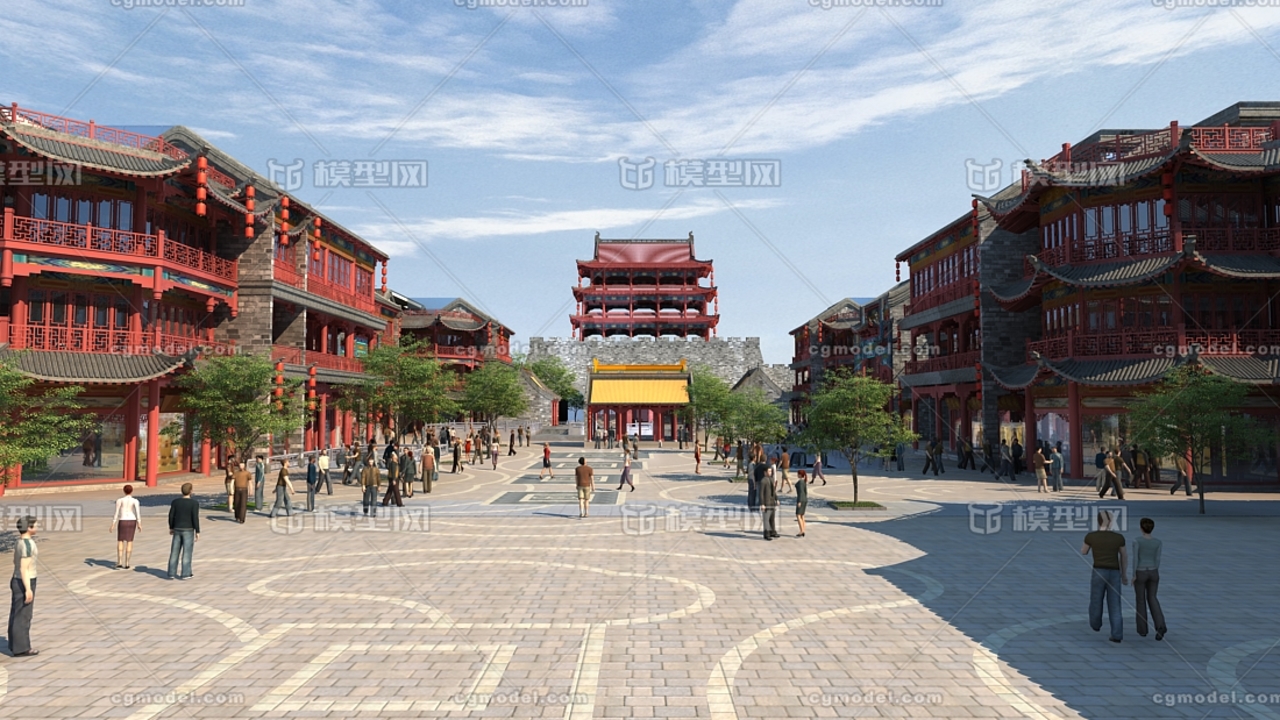 古建筑 仿古商业街 明清建筑 城门楼 仿古建筑 明清建筑 古商业街